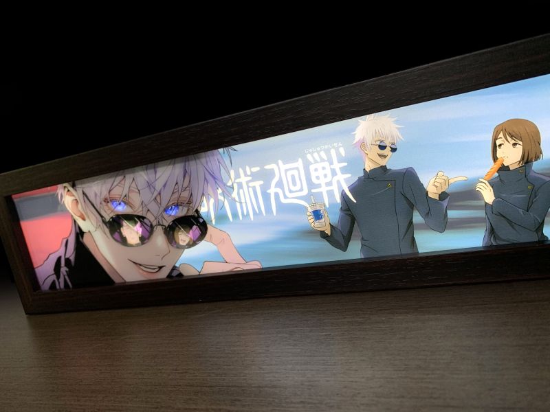 【海外代購】 萌萌匠 咒術回戰 五條悟三人組 夏油傑 家入硝子 小夜燈 手辦櫃 導光畫 鍵盤燈 地台 