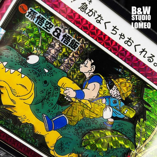 【海外代購】黑白畫映B&W Studio DragonBall Carddass Remake Series Limited 3000悟空×悟飯 騎龍 