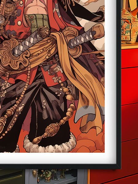 【海外代購】巴洛克 《國風魯夫》海賊王onepiece尼卡五檔娜美索隆動漫二次元裝飾畫冰箱貼