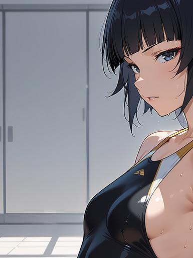 【海外代購】巴洛克 《泳裝碎蜂》境界護廷十三隊Soi Fon蜂梢綾黑崎一護藍染動畫裝飾畫冰箱貼 