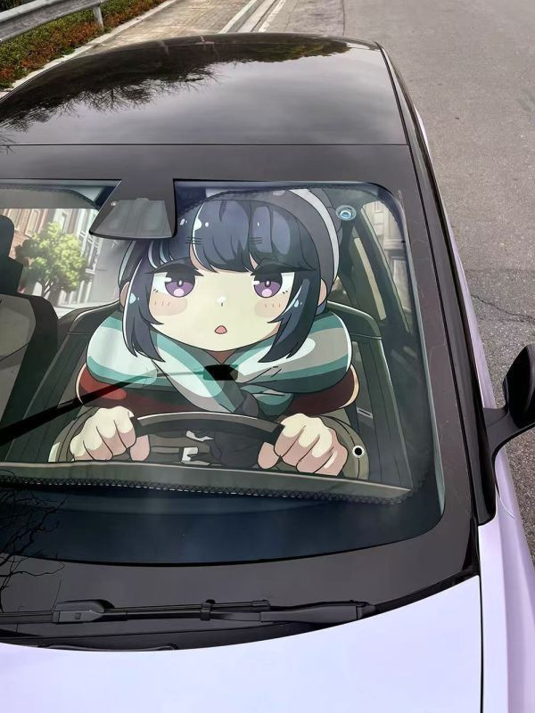 【海外代購】千鳥社 《汽車前擋遮陽-志摩凜》搖曳露營志摩凜芝麻凜二次元可愛汽車遮陽防曬 