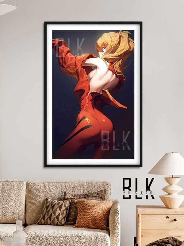 【海外代購】巴洛克 《明日香背影》Asuka新世紀福音戰士裝飾畫冰箱貼 