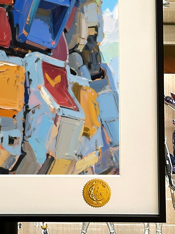 【海外代購】星空《油畫風高達》機動戰士高達敢達鋼彈元祖rx-78裝飾畫 