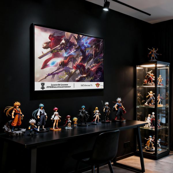 【海外代購】千鳥社 英雄聯盟全球總決賽冠軍S賽 skt t1戰隊海報藝術畫faker大魔王五星t1