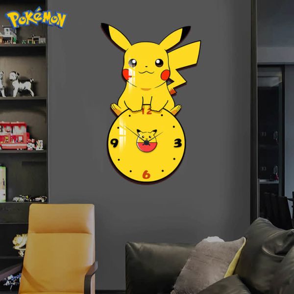 【海外代購】阿喵畫社 皮卡丘 寶可夢超清 鐘錶畫 裝飾畫 