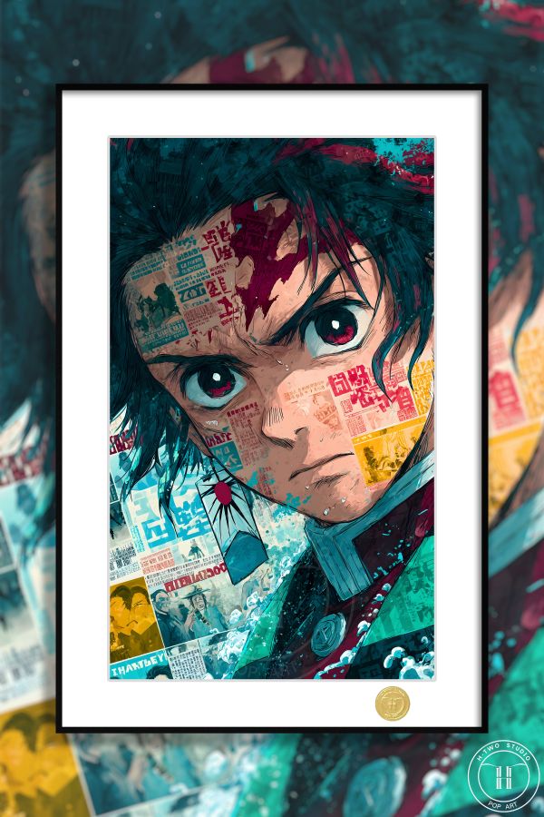 【海外代購】H2《海報炭治郎》鬼滅之刃鬼殺隊灶門炭治郎動漫二次元裝飾畫 