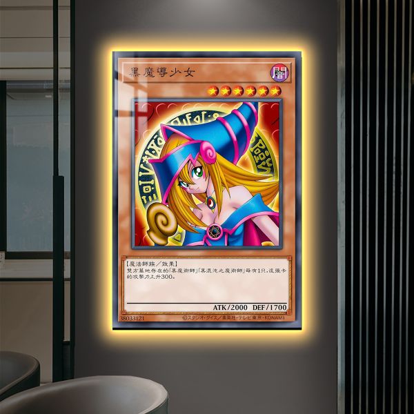 【海外代購】阿喵畫社 黑魔導女孩燈帶畫 超大常亮裝飾燈帶畫 