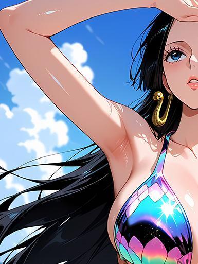【海外代購】巴洛克 《泳裝女帝》海賊王onepiece波雅漢庫克路飛七武海動漫裝飾畫冰箱貼 