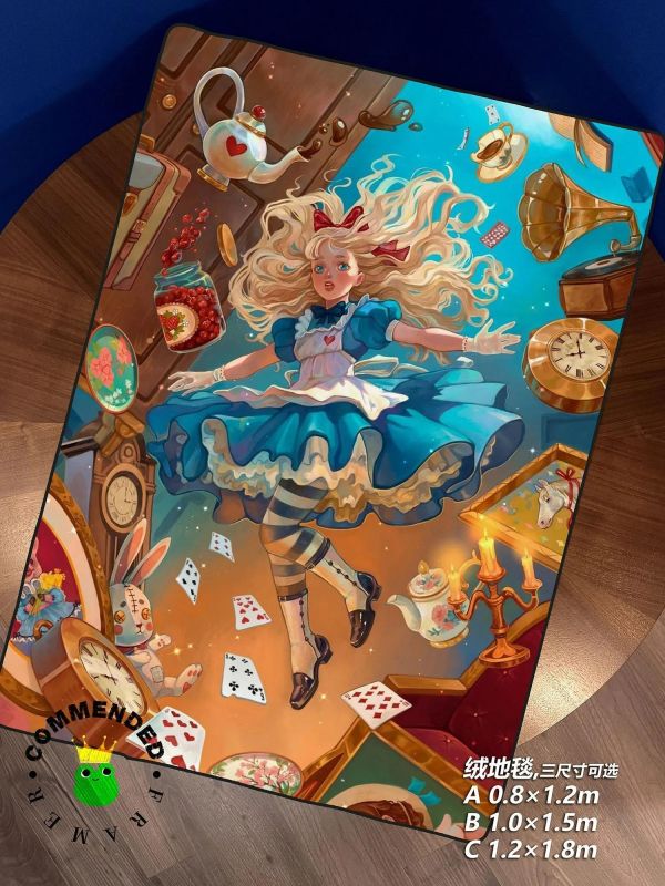 【海外代購】皇呱 《愛麗絲的幻旅》愛麗絲夢遊仙境裝飾畫 午睡毯 地毯 