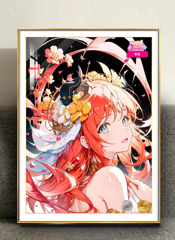 【海外代購】阿喵畫社 花語 妮露 晶瓷畫 