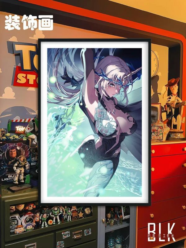 【海外代購】巴洛克《熒光卡提希婭》鳴潮裝飾畫冰箱貼 