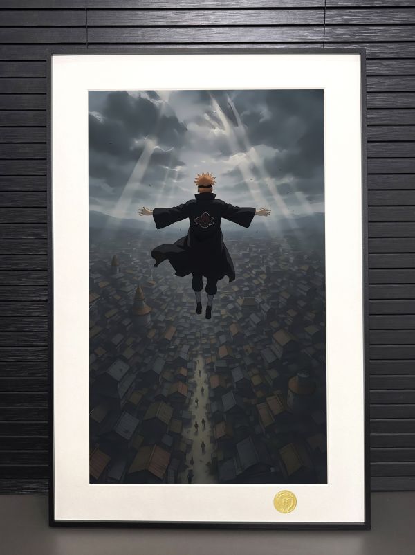 【海外代購】H2 《神羅天徵》火影忍者長門佩恩六道鳴人佐助動畫二次元裝飾畫 