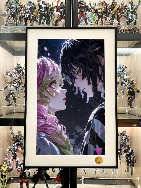 【海外代購】星空 《戀柱蛇柱》鬼滅之刃無限城篇甘露寺蜜璃伊黑小芭內炭治郎猗窩座動漫裝飾畫 