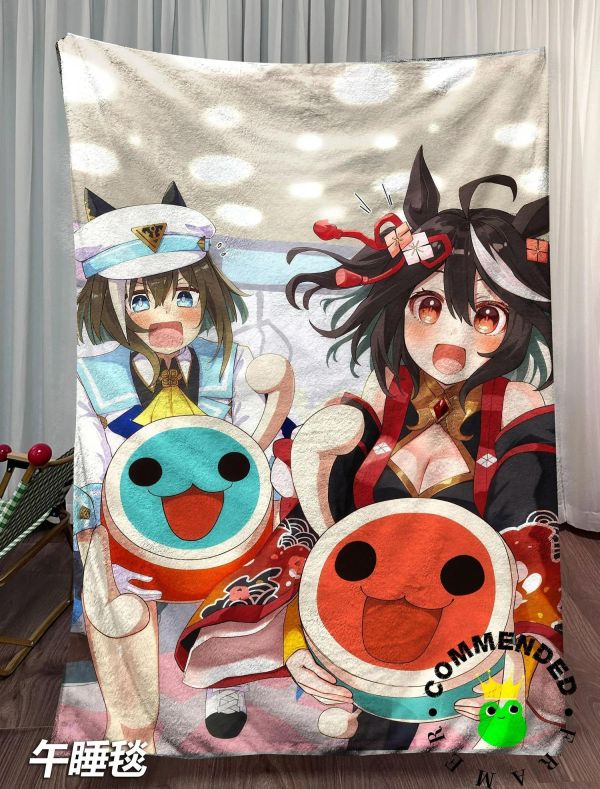 【海外代購】皇呱 《太鼓達人賽馬娘》北部玄駒高尚駿逸裝飾畫 午睡毯 地毯 