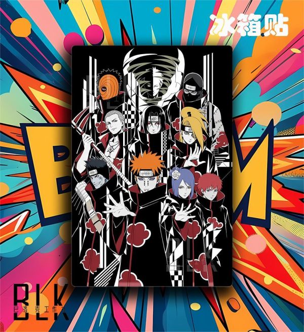 【海外代購】巴洛克 《曉組織》宇智波鼬佩恩迪達拉火影忍者NARUTO動漫裝飾畫冰箱貼 