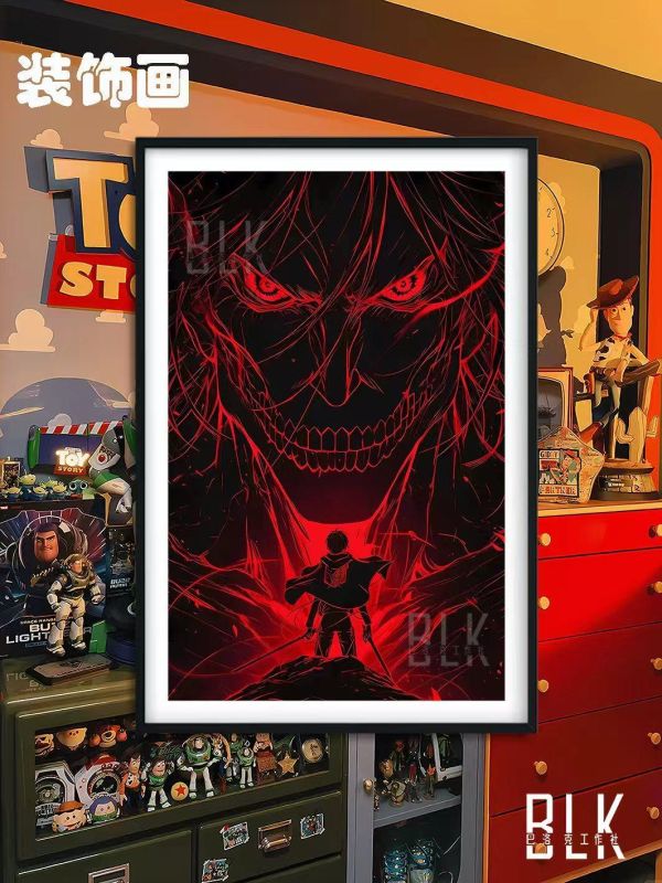 【海外代購】巴洛克《艾倫巨人》利威爾進擊的巨人Attack on Titan三笠Eren動畫裝飾畫冰箱貼 