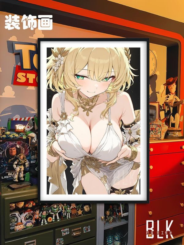 【海外代購】巴洛克 《微笑阿格萊雅》崩壞星穹鐵道Aglaea金織遊戲動畫裝飾畫冰箱貼 