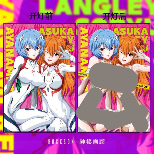 【海外代購】神秘畫廊 綾波麗 明日香 光導透光畫01 