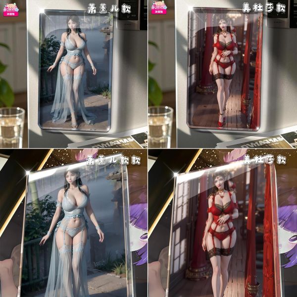 【海外代購】阿喵畫社 國色天香 蕭薰兒美杜莎 高透壓克力主題卡磚冰箱貼 4公斤大護腕滑鼠墊 透明卡磚 