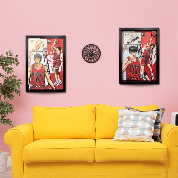 【海外代購】【45CM】凹凸Panda 灌籃高手《球員檔案系列》第二彈--流川楓 限量3D紙藝立體畫 