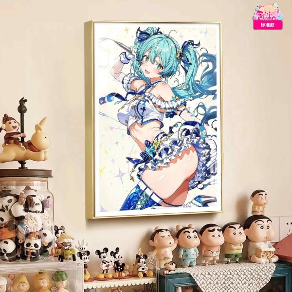 【海外代購】阿喵畫社 絕唱 初音未來 8k超大高清裝飾畫 午睡毛毯 床頭地墊 
