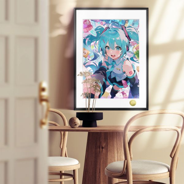 【海外代購】皇呱 《活潑少女初音》 初音未來活潑少女初音週邊裝飾畫 午睡毯 地毯 