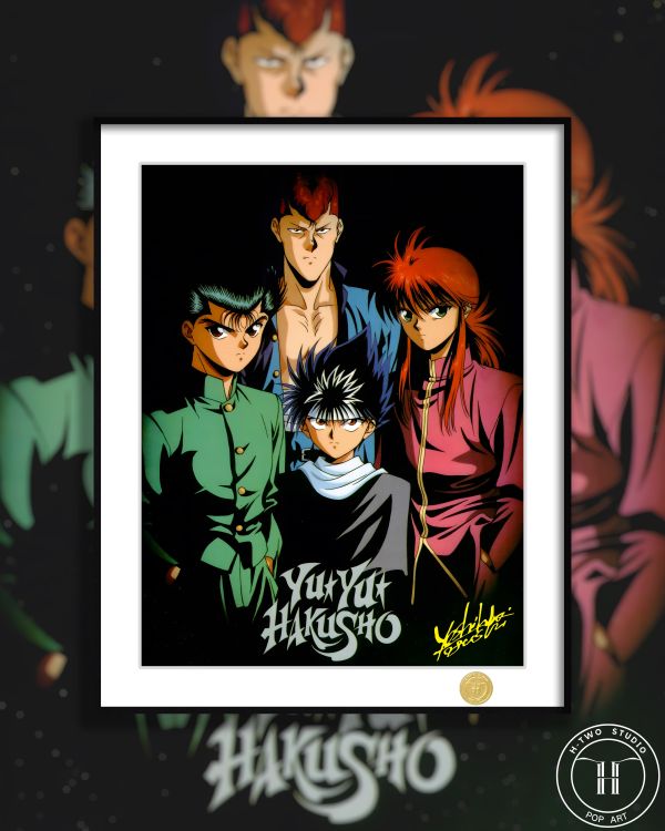【海外代購】H2 《幽遊白書》浦飯幽助藏馬飛影桑原與真動漫二次元裝飾畫 