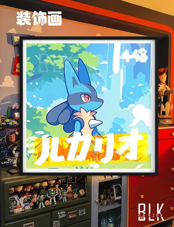 【海外代購】巴洛克 《路卡利歐》寶可夢神奇寶貝裝飾畫冰箱貼 