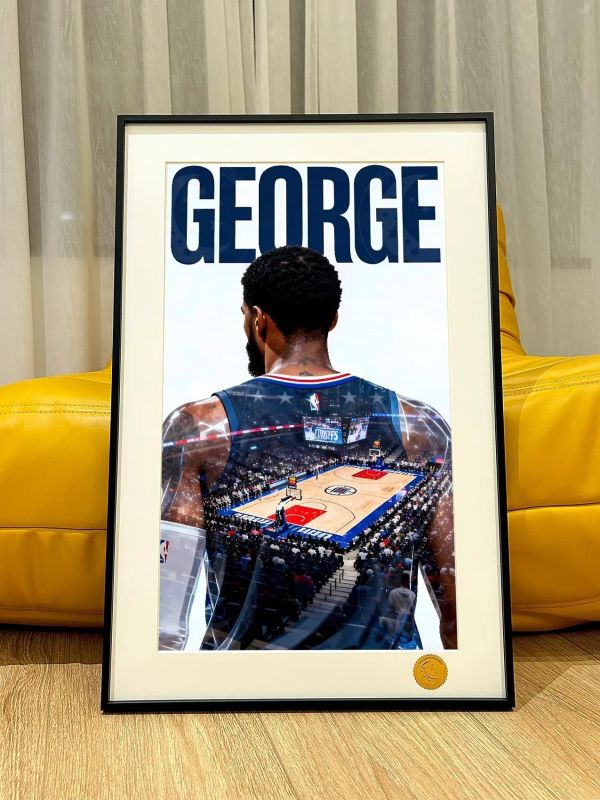 【海外代購】星空 《保羅喬治背影》泡椒PG-13費城76人NBA裝飾畫 