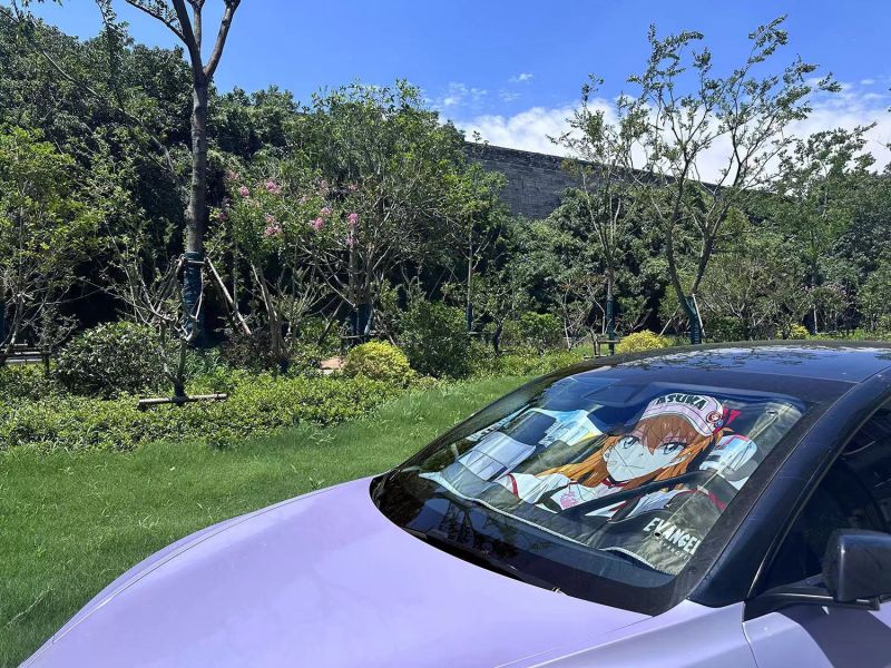【海外代購】千鳥社 汽車遮陽前擋風玻璃隔熱明日香綾波麗EVA二次元防曬 