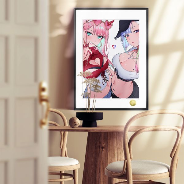 【海外代購】皇呱 《零二露西夢幻聯動》國家隊零二賽博龐克 邊緣行者露西夢幻聯動同人周邊裝飾畫 午睡毯 地毯 