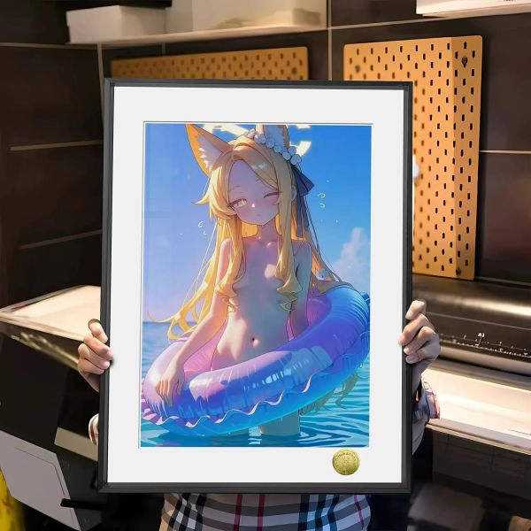 【海外代購】皇呱《狐耳少女》蔚藍檔案百合園聖婭裝飾畫 午睡毯 地毯 