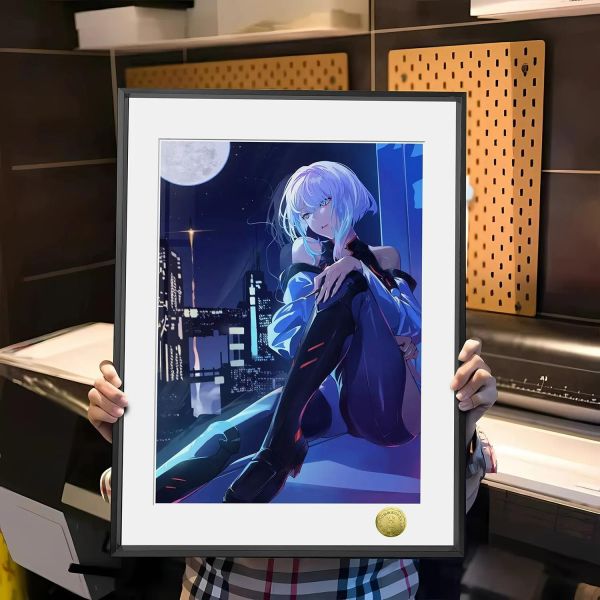 【海外代購】皇呱 《月下露西》賽博朋克：邊緣行者裝飾畫 午睡毯 地毯 