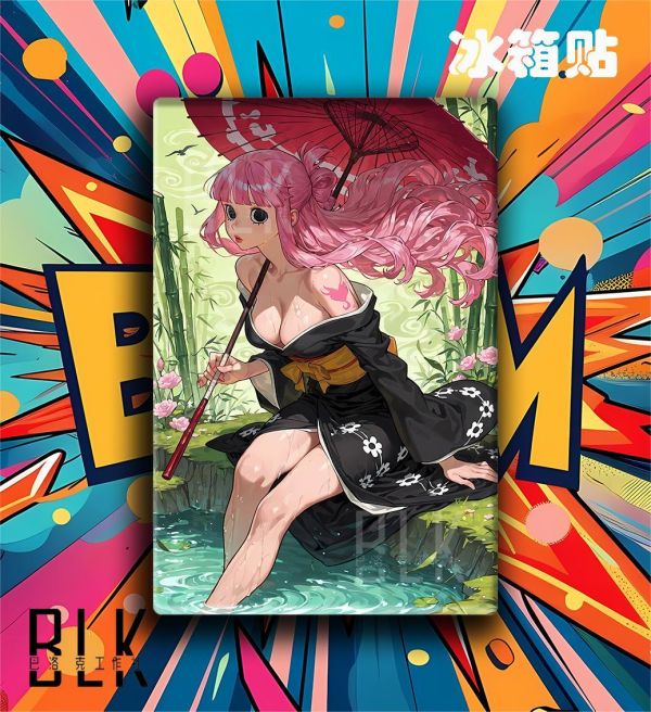 【海外代購】巴洛克 《和風佩羅娜》幽靈公主Perona海賊王onepiece動畫裝飾畫冰箱貼 