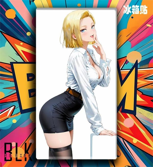 【海外代購】巴洛克 《18號老師》拉姿麗七龍珠人造人裝飾畫冰箱貼 