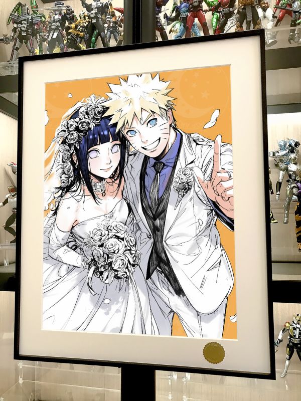 【海外代購】星空 《鳴雛婚禮》火影忍者漩渦鳴人雛田仙人九尾naruto裝飾畫 
