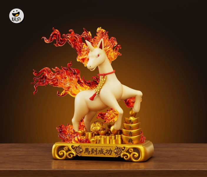 【預定】玩貝 寶可夢烈焰馬招財擺件 