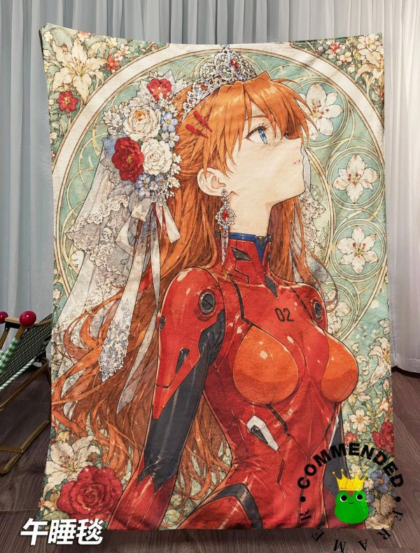 【海外代購】皇呱 《花之冠明日香》二號機專屬駕駛員裝飾畫 午睡毯 地毯 