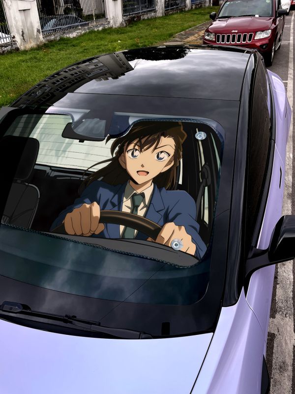 【海外代購】千鳥社 《汽車前擋遮陽－新一小蘭》二次元汽車遮陽防曬前擋開車工藤新一小蘭婚禮名偵探柯南 
