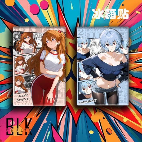 【海外代購】巴洛克 漫格明日香綾波麗EVA新世紀福音戰士初號機動漫裝飾/冰箱貼 