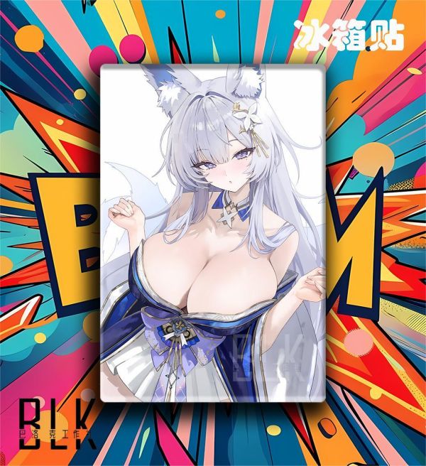 【海外代購】巴洛克 《紫衣信濃》碧藍航線武藏埃吉爾興登堡動畫裝飾畫冰箱貼 