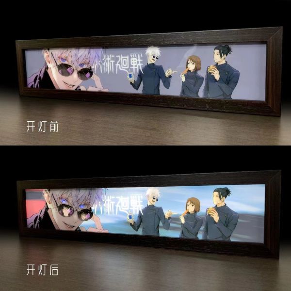 【海外代購】 萌萌匠 咒術回戰 五條悟三人組 夏油傑 家入硝子 小夜燈 手辦櫃 導光畫 鍵盤燈 地台 