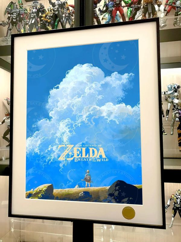 【海外代購】星空 《曠野之息》塞爾達傳說林克裝飾畫 