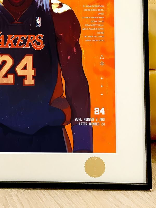 【海外代購】星空 《black mamba》黑曼巴科比Kobe布萊恩特洛杉磯湖人裝飾畫 