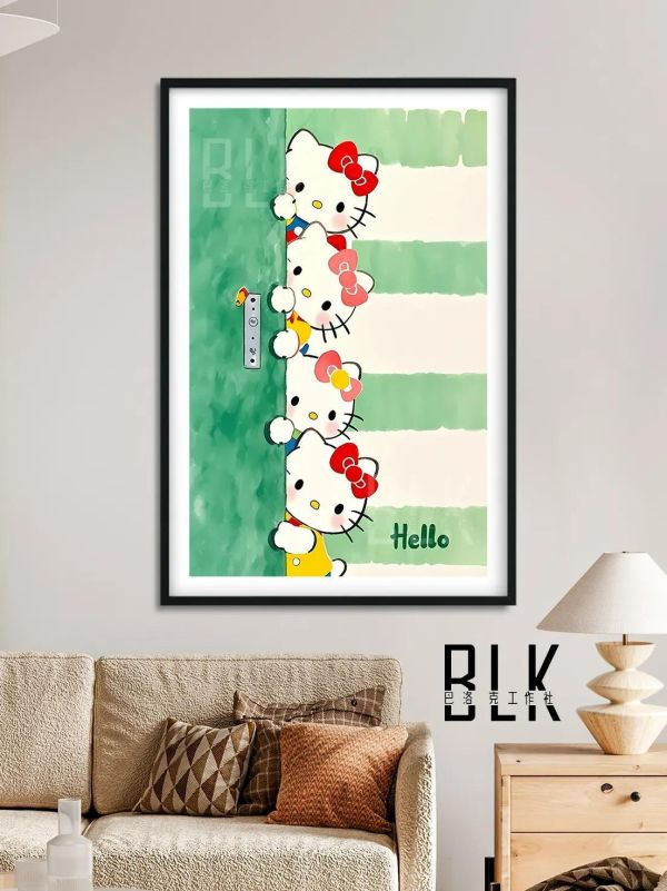 【海外代購】巴洛克 《綠色kitty》Hello Kitty新年馬年裝飾畫冰箱貼 