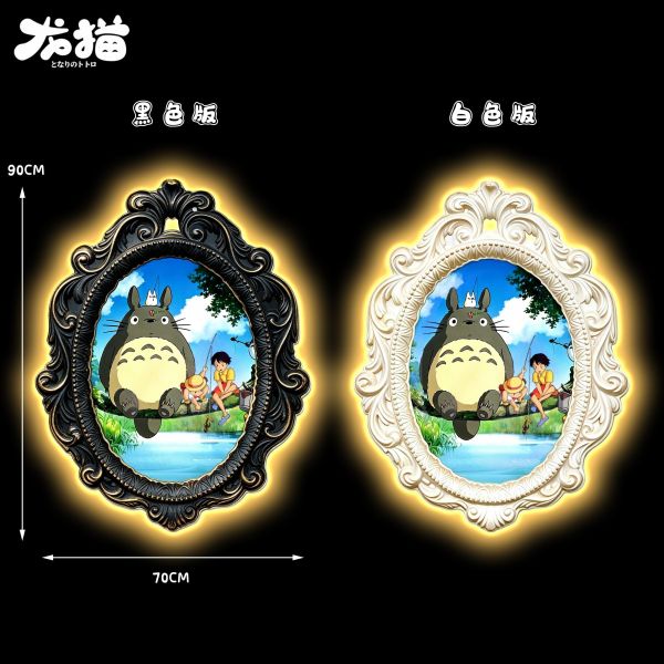 【海外代購】阿喵畫社 復古龍貓-燈帶畫 異形發光燈帶氛圍裝飾畫 