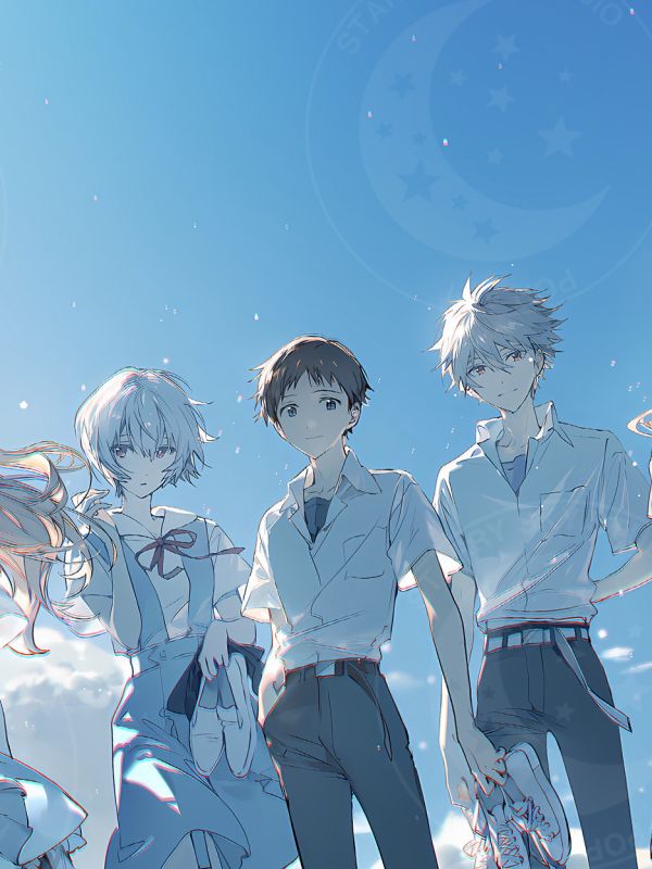 【海外代購】星空《EVA30週年》新世紀福音戰士初號機明日香綾波麗碇真嗣動畫二次元裝飾畫 