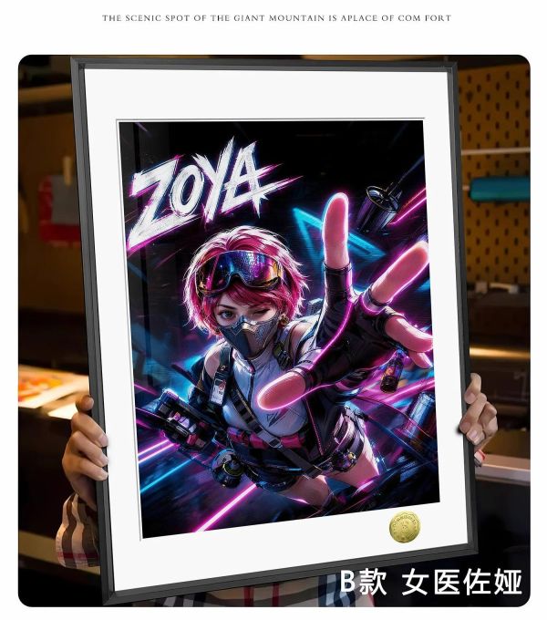【海外代購】皇呱 《霓虹威龍女醫》三角洲威龍王宇昊女醫佐婭裝飾畫午睡毯  地毯 