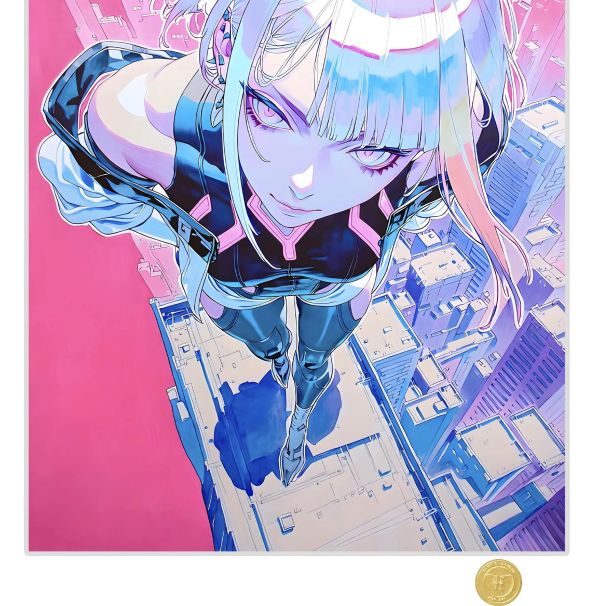 【海外代購】H2 《粉紅露西》賽博朋克邊緣行者lucy裝飾畫 