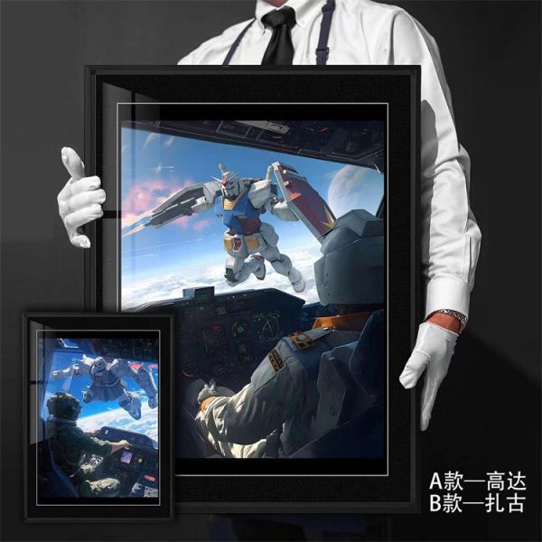 【海外代購】千鳥社 駕駛艙 機動戰士 鋼彈 札古 裝飾畫 01 